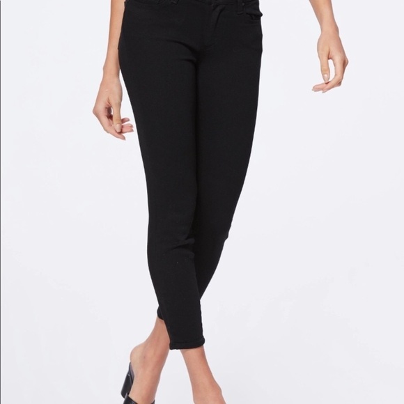PAIGE Women's Size 28 Black Overdye Verdugo Ultra Skinny Crop Denim Jeans - Picture 1 of 9